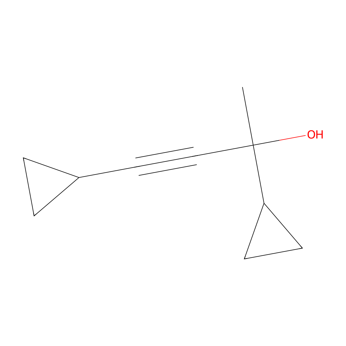2,4-Dicyclopropylbut-3-yn-2-ol molecular structure, CAS 67538-92-5