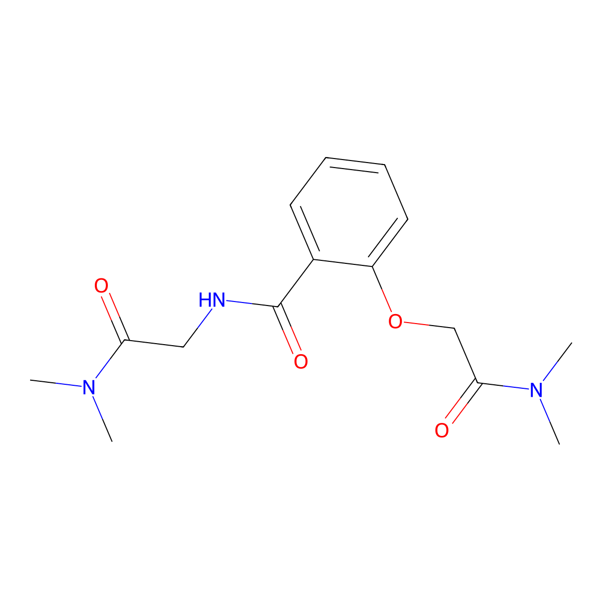 o-Anisamide, alpha-(dimethylcarbamoyl)-N-((dimethylcarbamoyl)methyl)- molecular structure, CAS 6754-96-7
