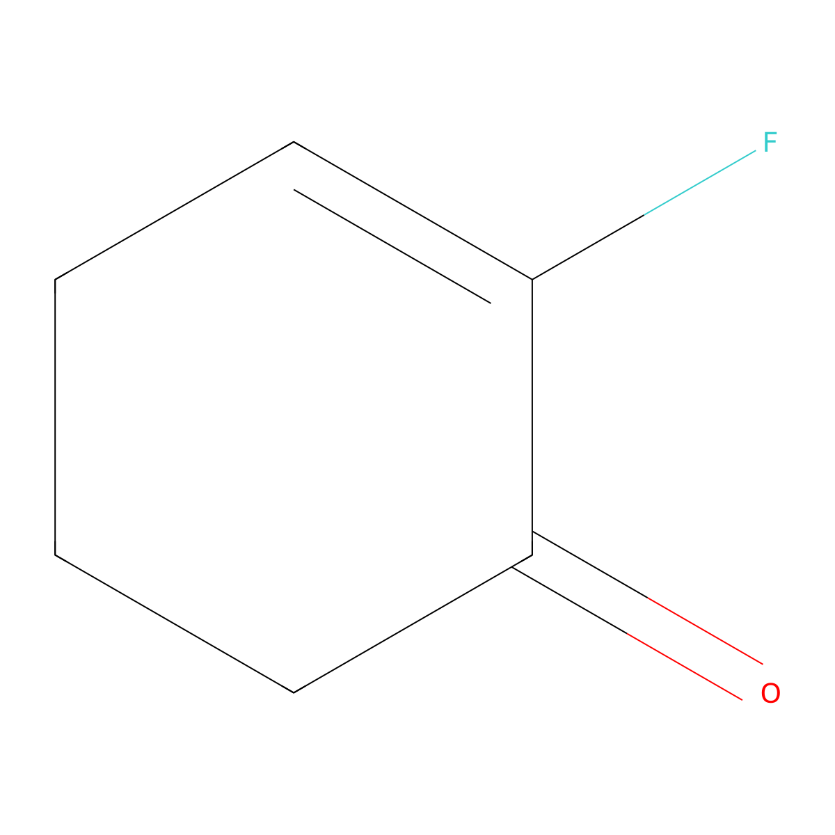 2-Cyclohexen-1-one, 2-fluoro- molecular structure, CAS 67542-14-7