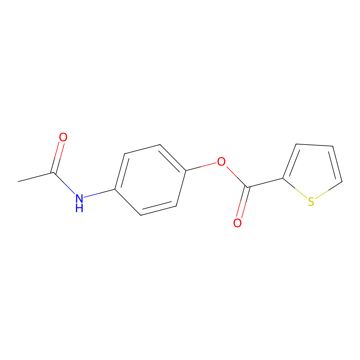4-(Acetylamino)phenyl 2-thiophenecarboxylate molecular structure, CAS 67542-43-2