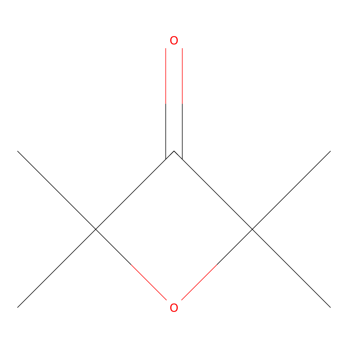 Tetramethyloxetan-3-one molecular structure, CAS 6755-48-2