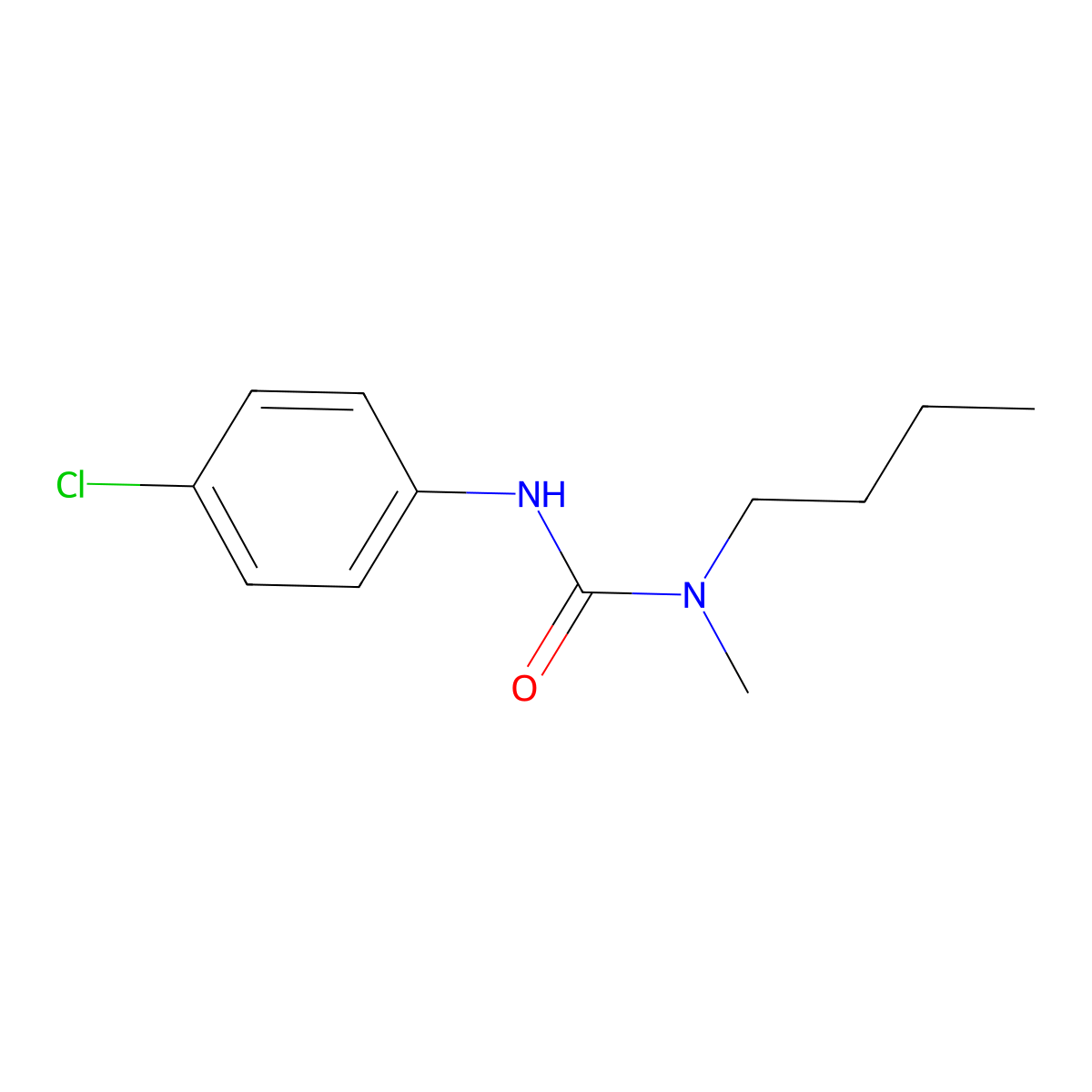 1-Butyl-3-(4-chlorophenyl)-1-methylurea molecular structure, CAS 6755-59-5