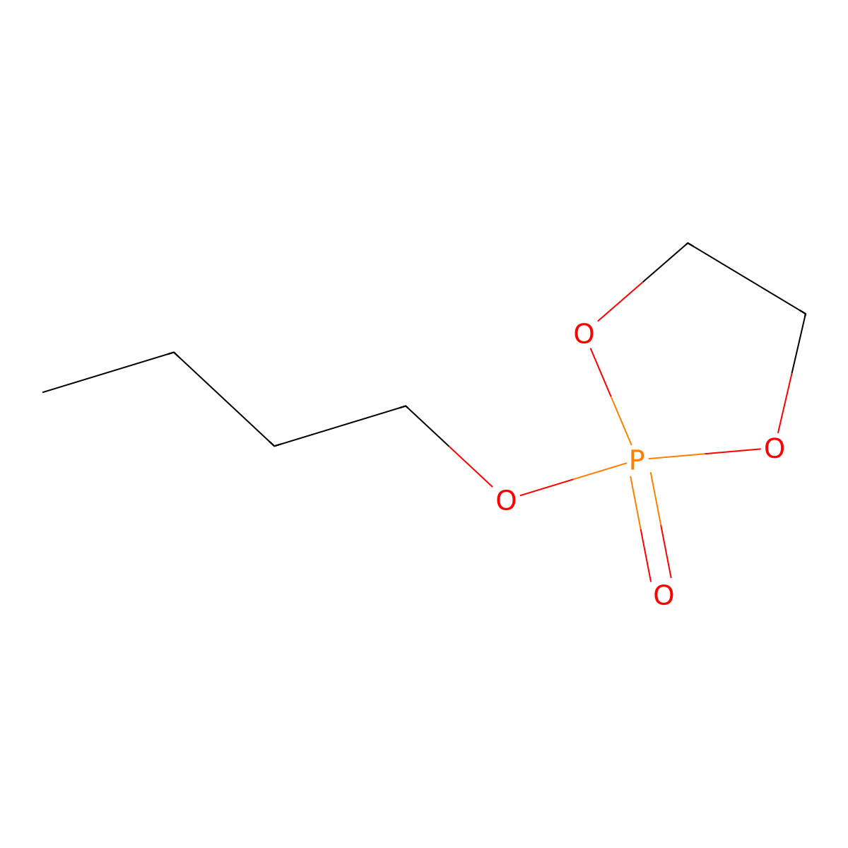 1,3,2-Dioxaphospholane, 2-butoxy-, 2-oxide molecular structure, CAS 67554-09-0