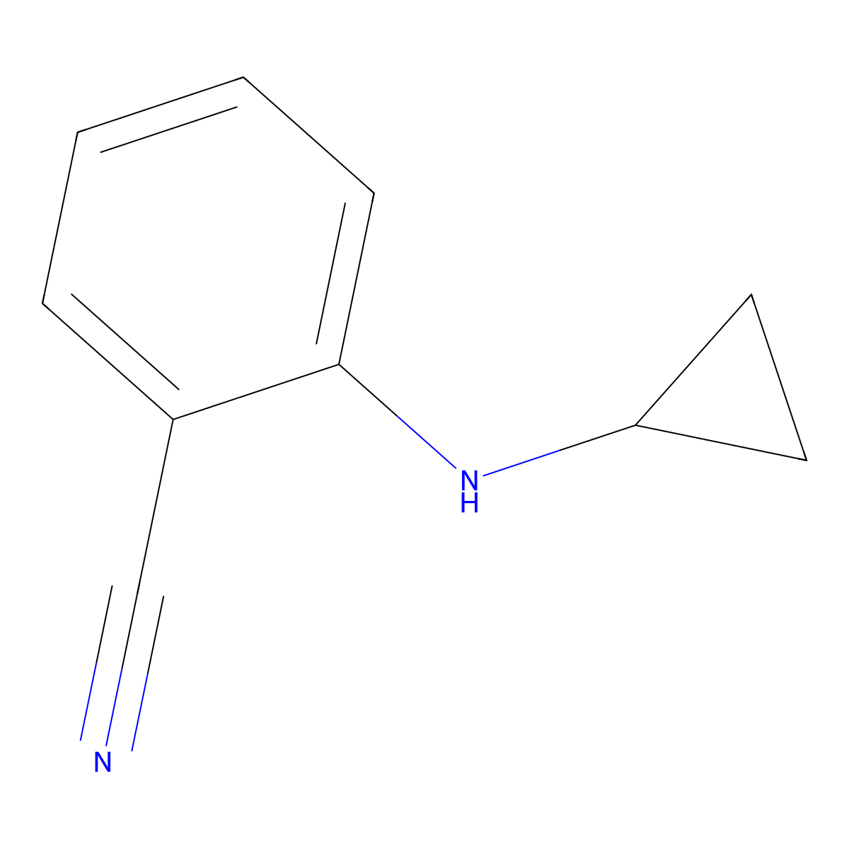 2-(Cyclopropylamino)benzonitrile molecular structure, CAS 675575-45-8