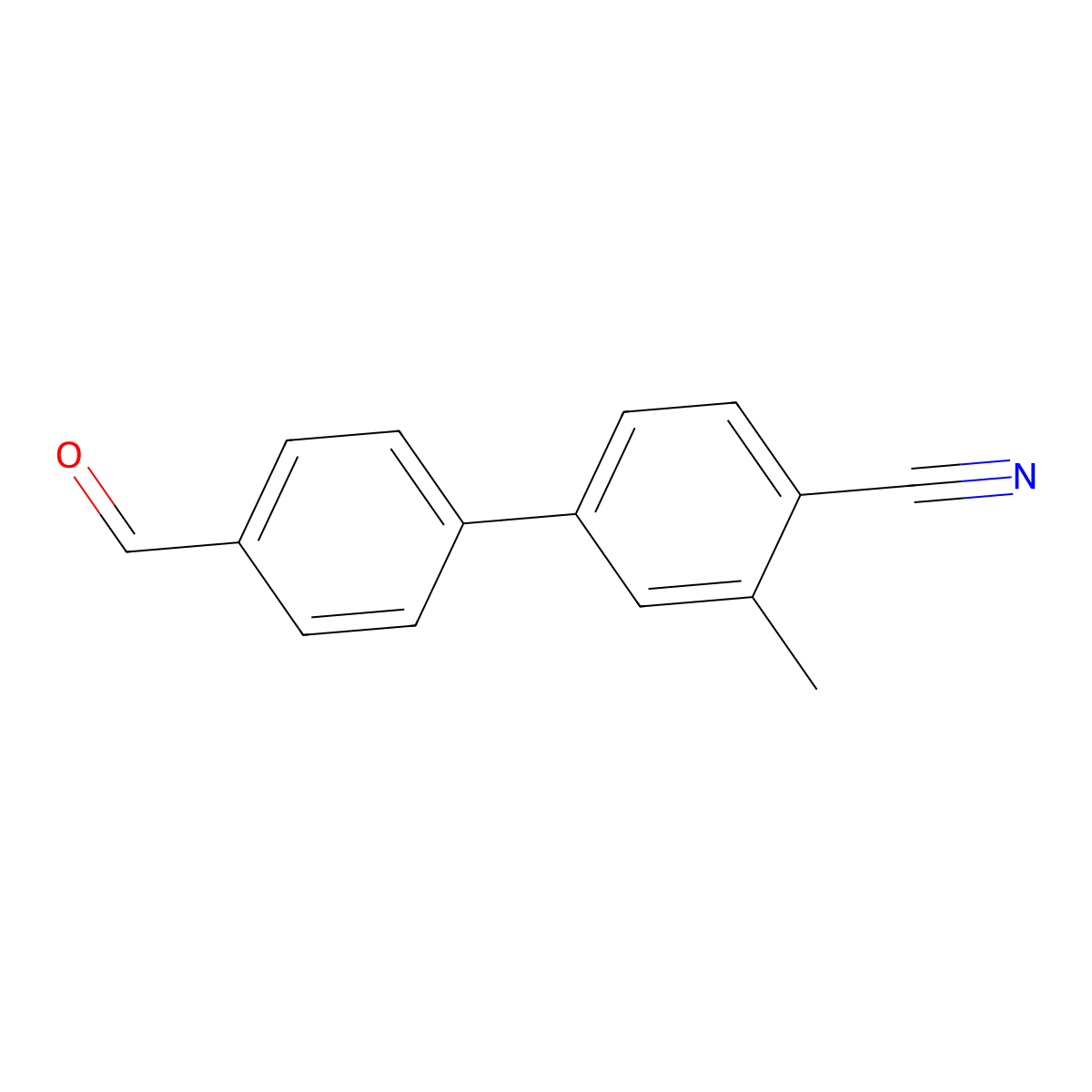 4-(4-Formylphenyl)-2-methylbenzonitrile molecular structure, CAS 675576-33-7