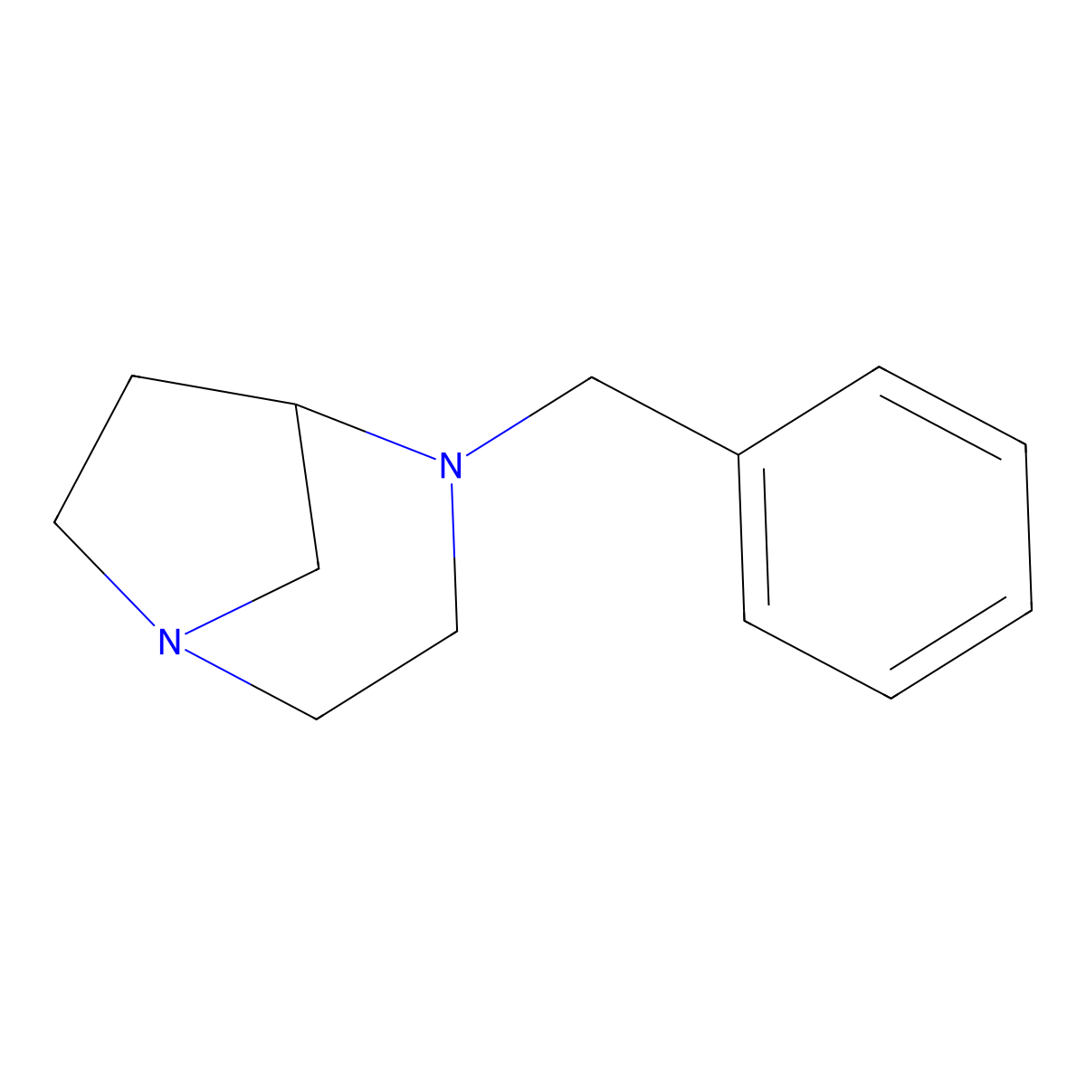 4-Benzyl-1,4-diazabicyclo[3.2.1]octane molecular structure, CAS 675589-81-8