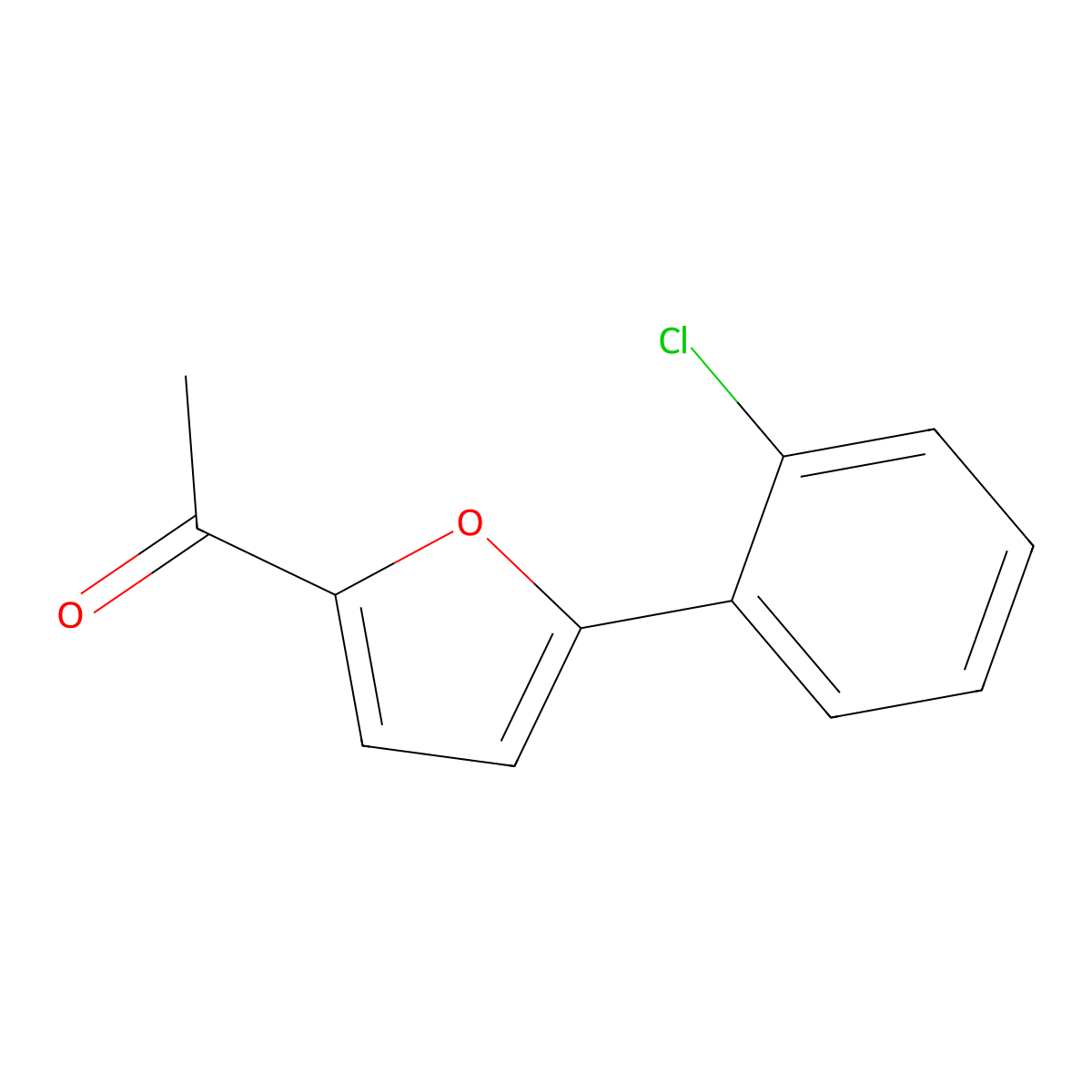 1-[5-(2-Chlorophenyl)-2-furyl]ethanone molecular structure, CAS 675596-28-8