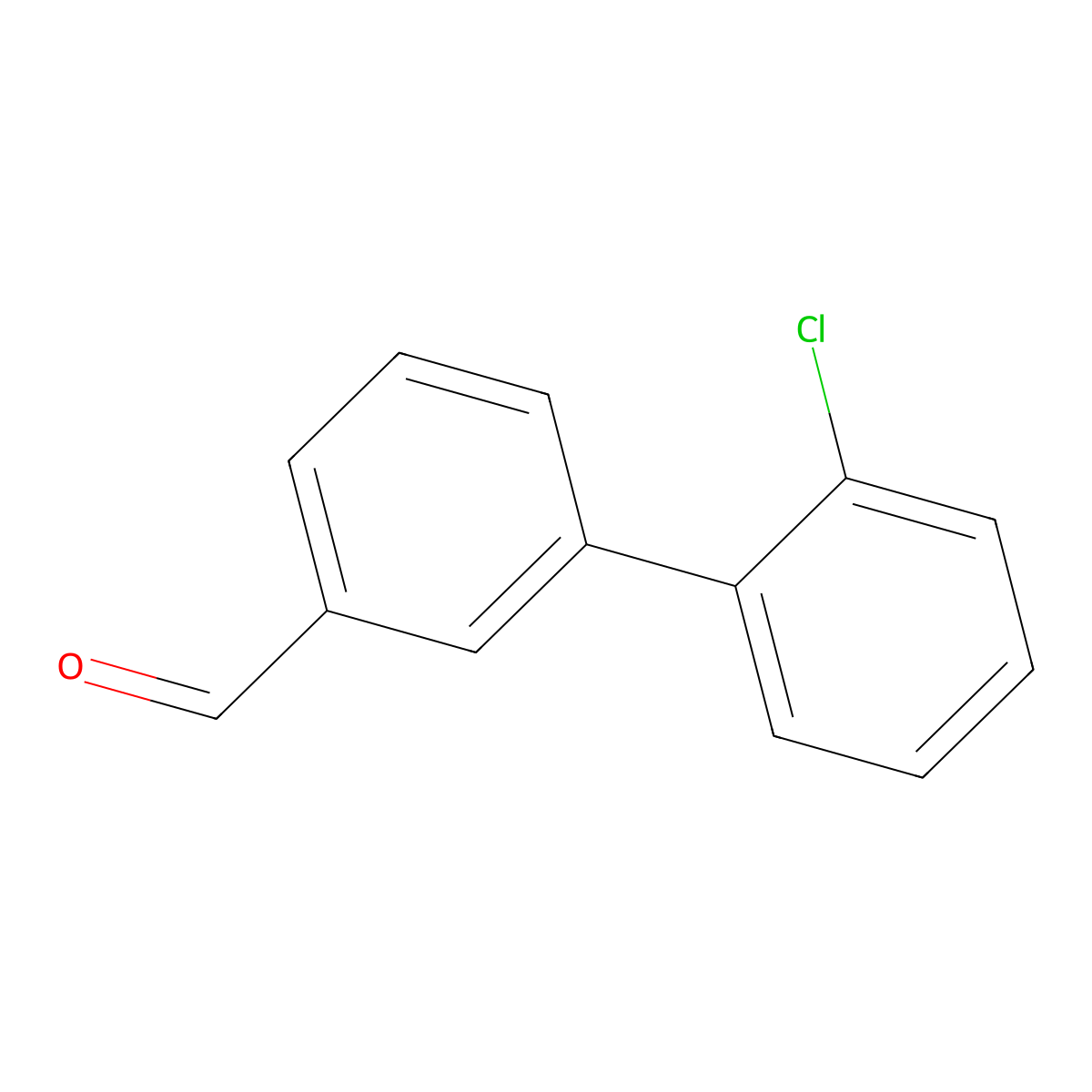 2'-Chloro-[1,1'-biphenyl]-3-carbaldehyde molecular structure, CAS 675596-30-2