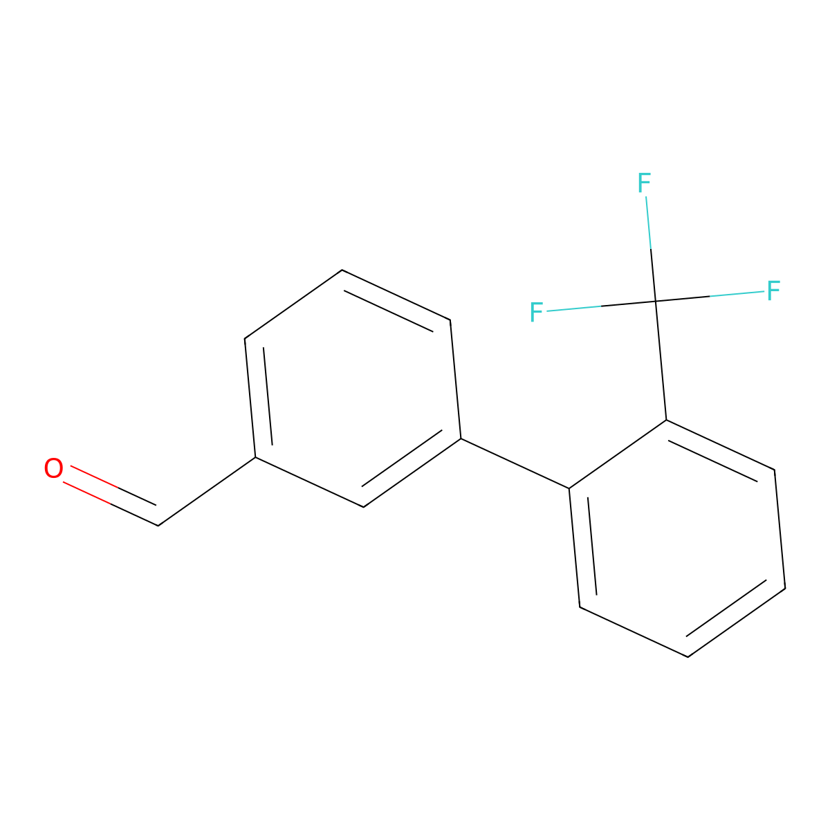2'-Trifluoromethyl-biphenyl-3-carbaldehyde molecular structure, CAS 675596-31-3