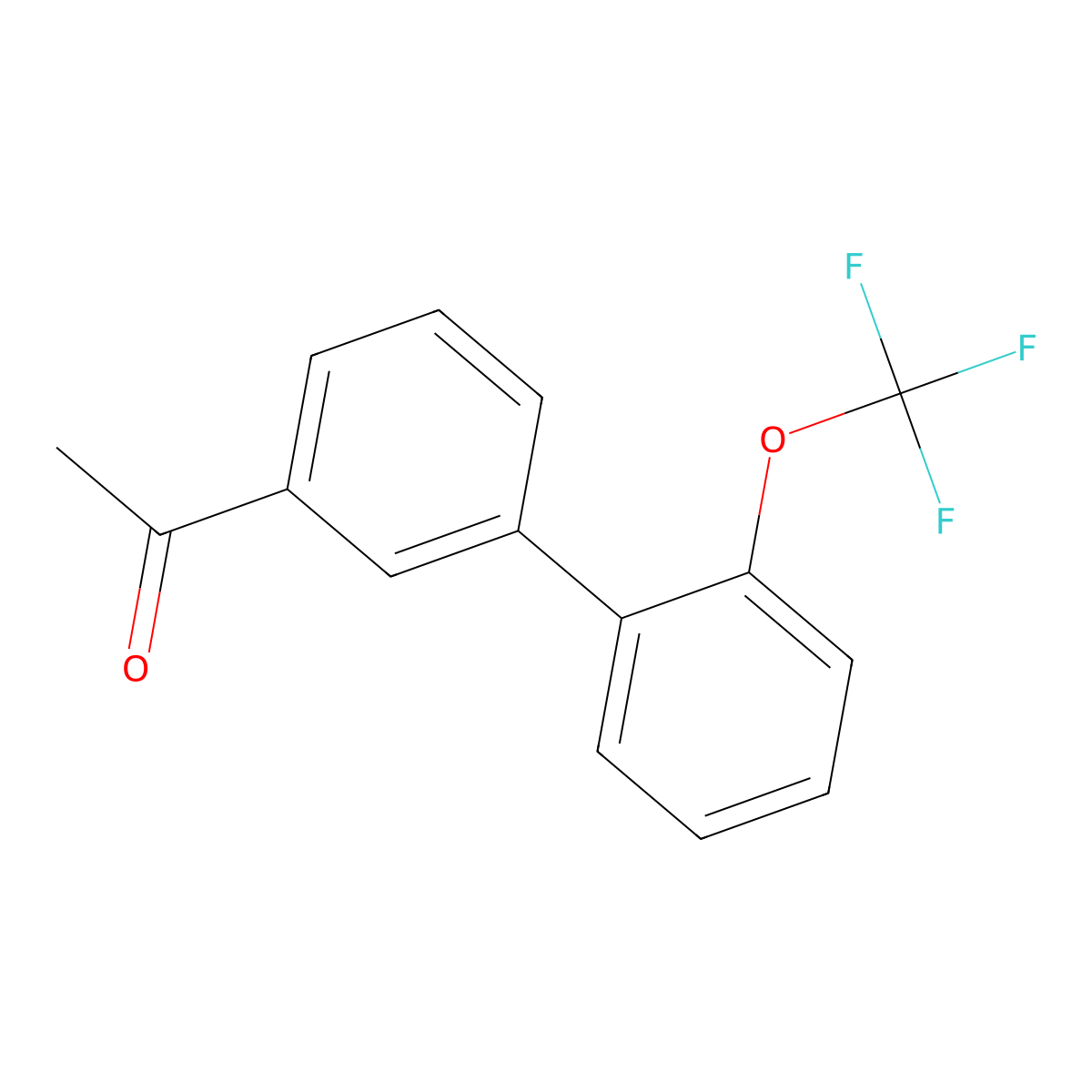 1-[2'-(Trifluoromethoxy)[1,1'-biphenyl]-3-yl]ethan-1-one molecular structure, CAS 675596-36-8