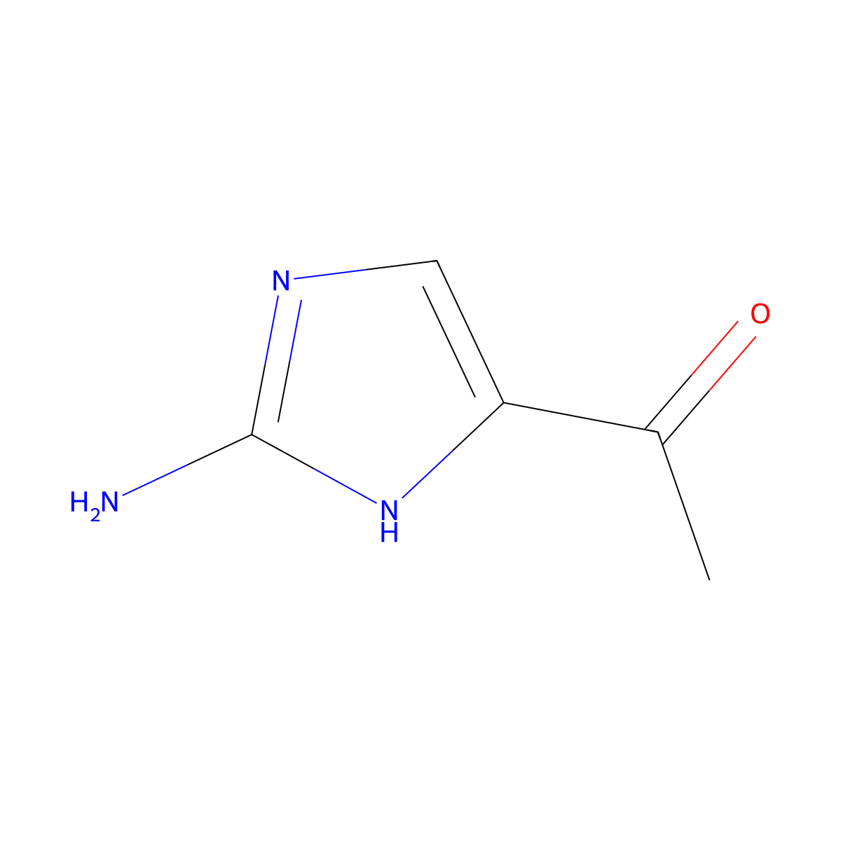 1-(2-amino-1H-imidazol-5-yl)ethan-1-one molecular structure, CAS 67560-27-4