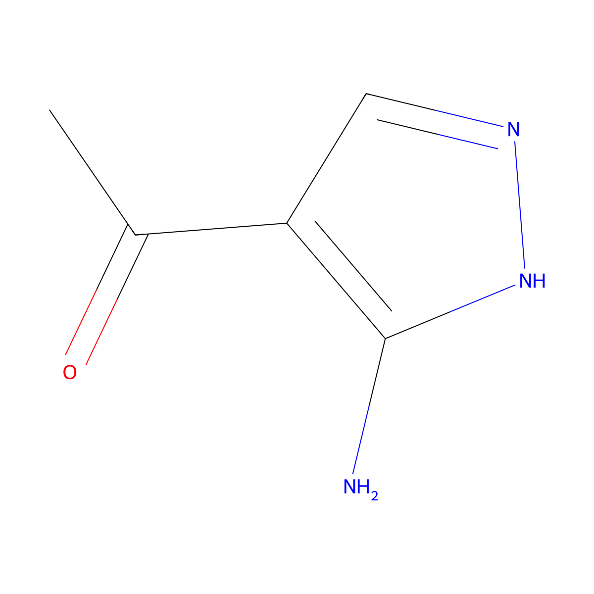 1-(3-Amino-1H-pyrazol-4-yl)ethanone molecular structure, CAS 67560-28-5