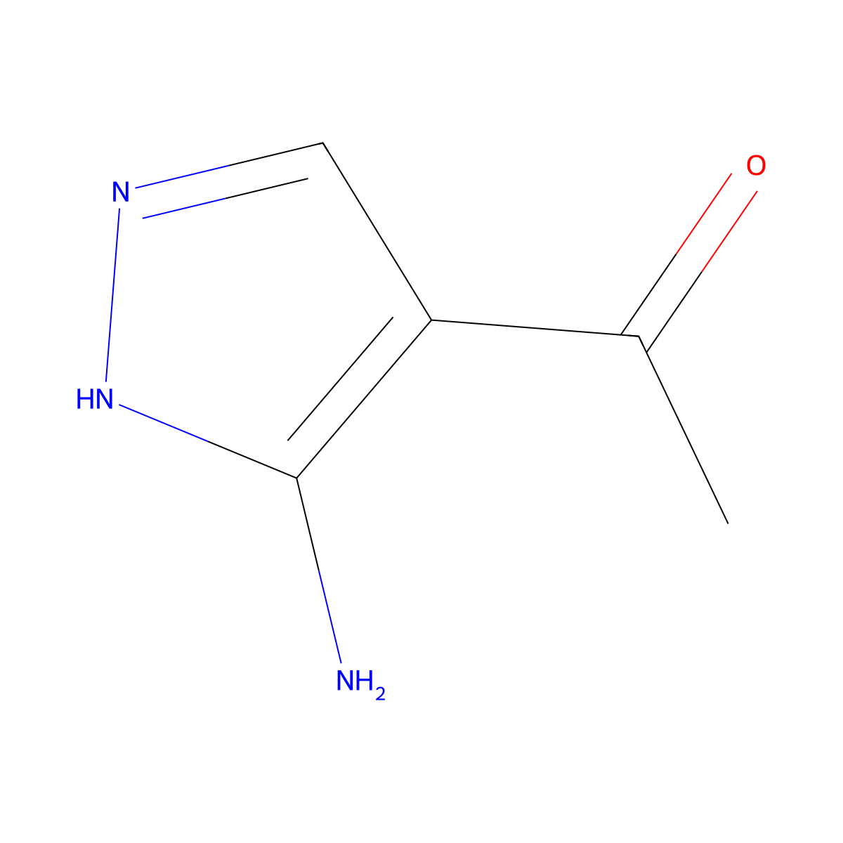 1-(3-Amino-1H-pyrazol-4-yl)ethanone molecular structure, CAS 67560-28-5