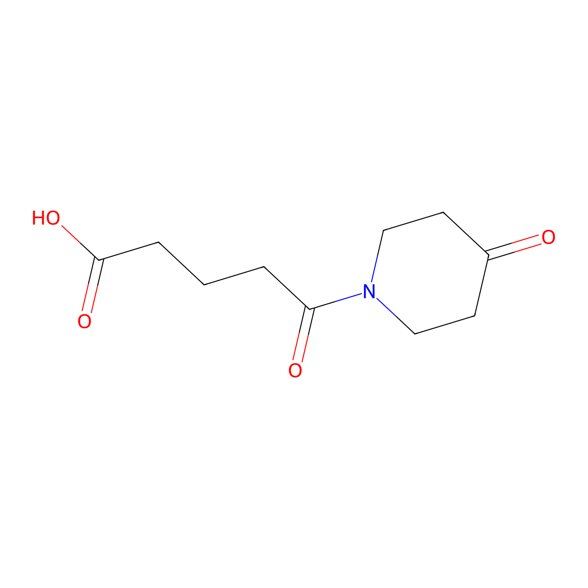 5-Oxo-5-(4-oxopiperidin-1-yl)pentanoic acid molecular structure, CAS 675602-62-7