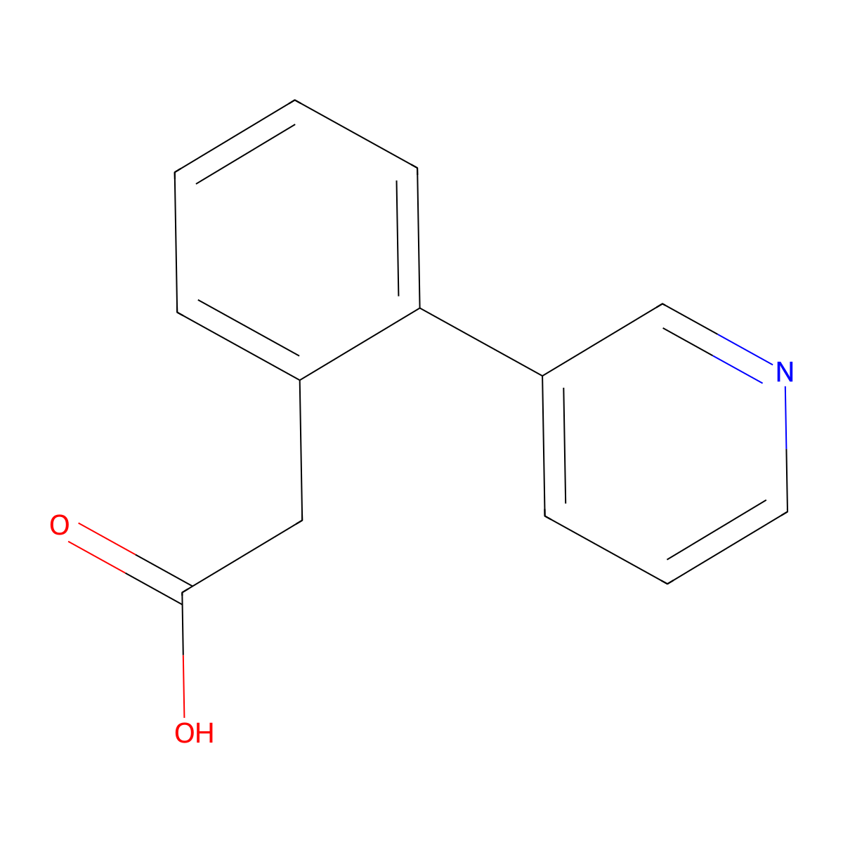 2-(3'-Pyridyl)phenylacetic acid molecular structure, CAS 675602-63-8