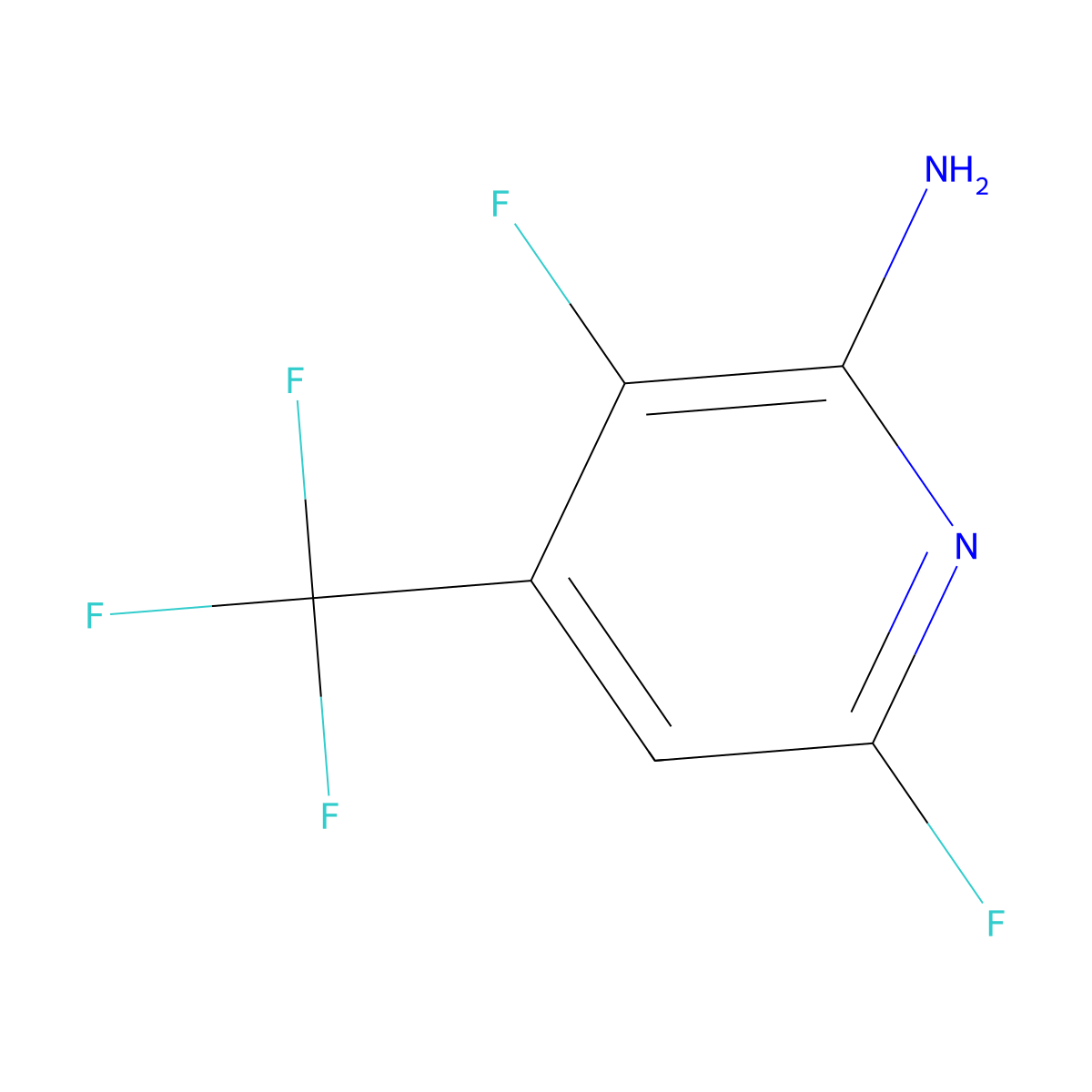 3,6-Difluoro-4-(trifluoromethyl)pyridin-2-amine molecular structure, CAS 675602-89-8