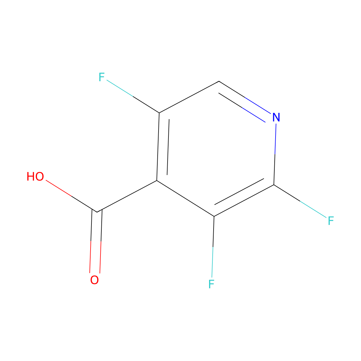 2,3,5-Trifluoropyridine-4-carboxylic acid molecular structure, CAS 675602-91-2