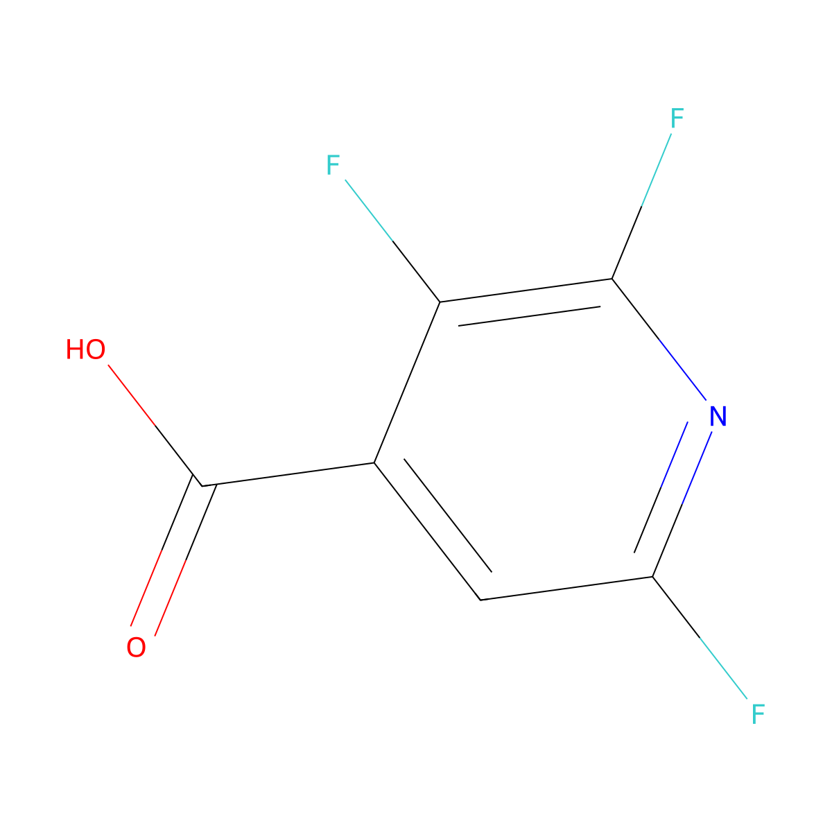 2,3,6-Trifluoropyridine-4-carboxylic acid molecular structure, CAS 675602-92-3