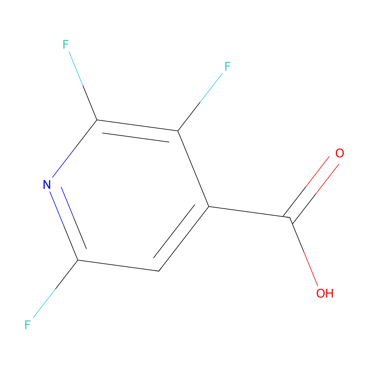 2,3,6-Trifluoropyridine-4-carboxylic acid molecular structure, CAS 675602-92-3