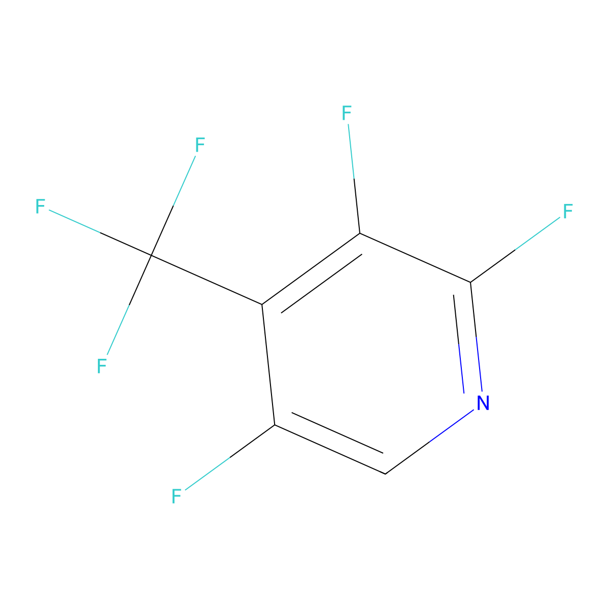 2,3,5-Trifluoro-4-(trifluoromethyl)pyridine molecular structure, CAS 675602-93-4