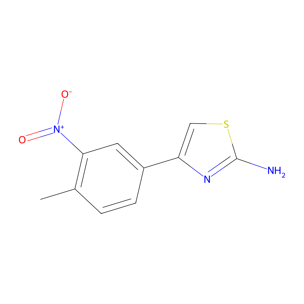 4-(4-Methyl-3-nitrophenyl)-1,3-thiazol-2-amine molecular structure, CAS 675602-95-6