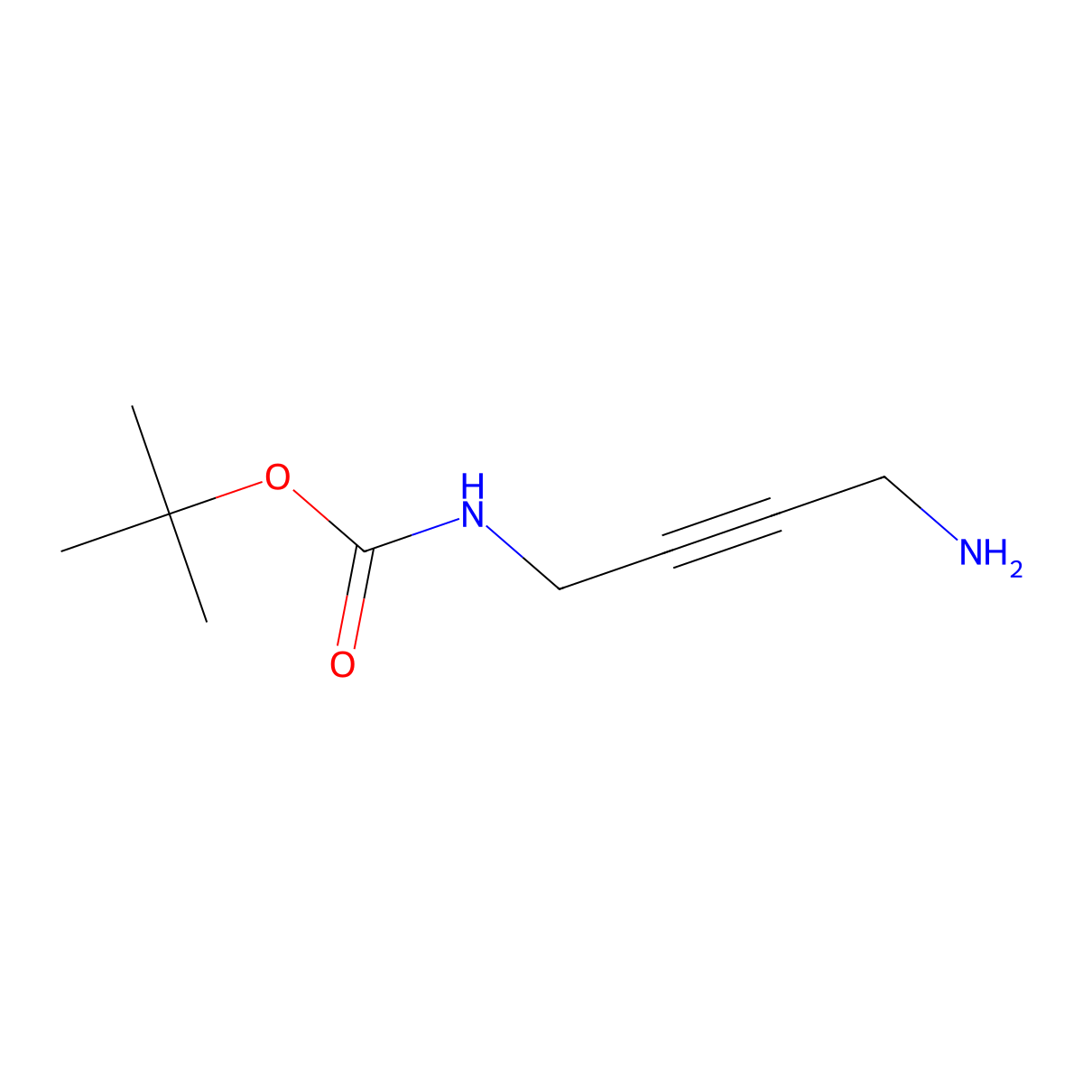 tert-butyl N-(4-aminobut-2-yn-1-yl)carbamate molecular structure, CAS 675605-47-7