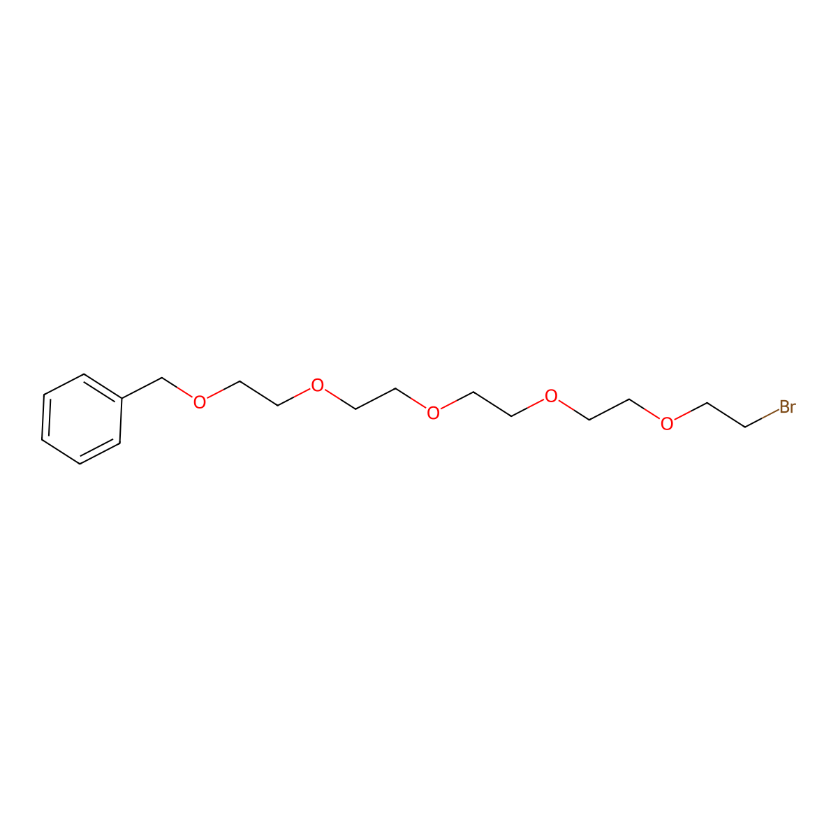 [2-(2-{2-[2-(2-Bromo-ethoxy)-ethoxy]-ethoxy}-ethoxy)-ethoxymethyl]benzene molecular structure, CAS 675606-48-1