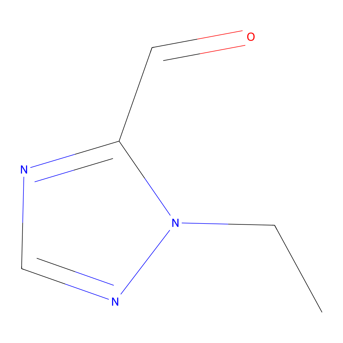 1-ethyl-1H-1,2,4-triazole-5-carbaldehyde molecular structure, CAS 675617-95-5
