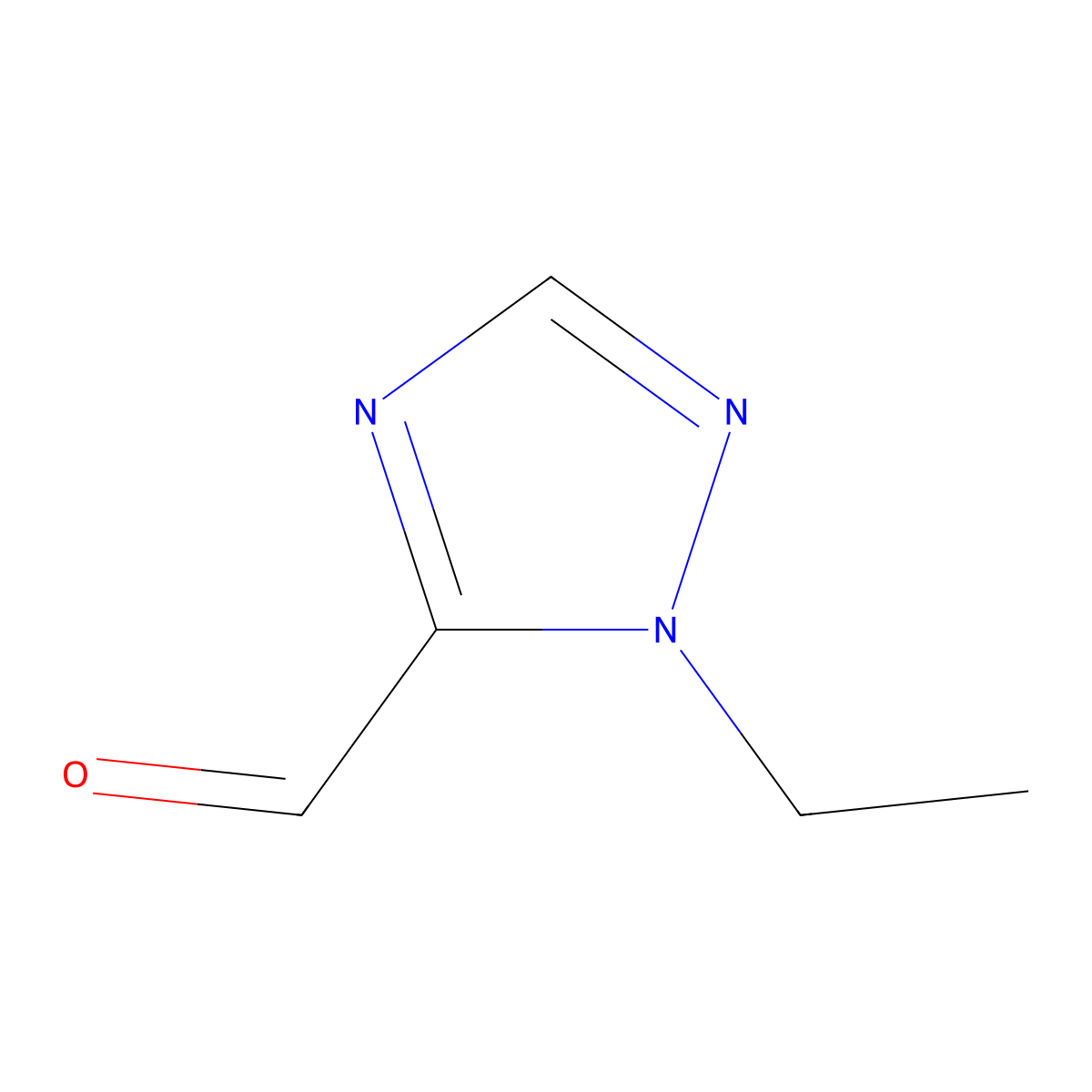 1-ethyl-1H-1,2,4-triazole-5-carbaldehyde molecular structure, CAS 675617-95-5