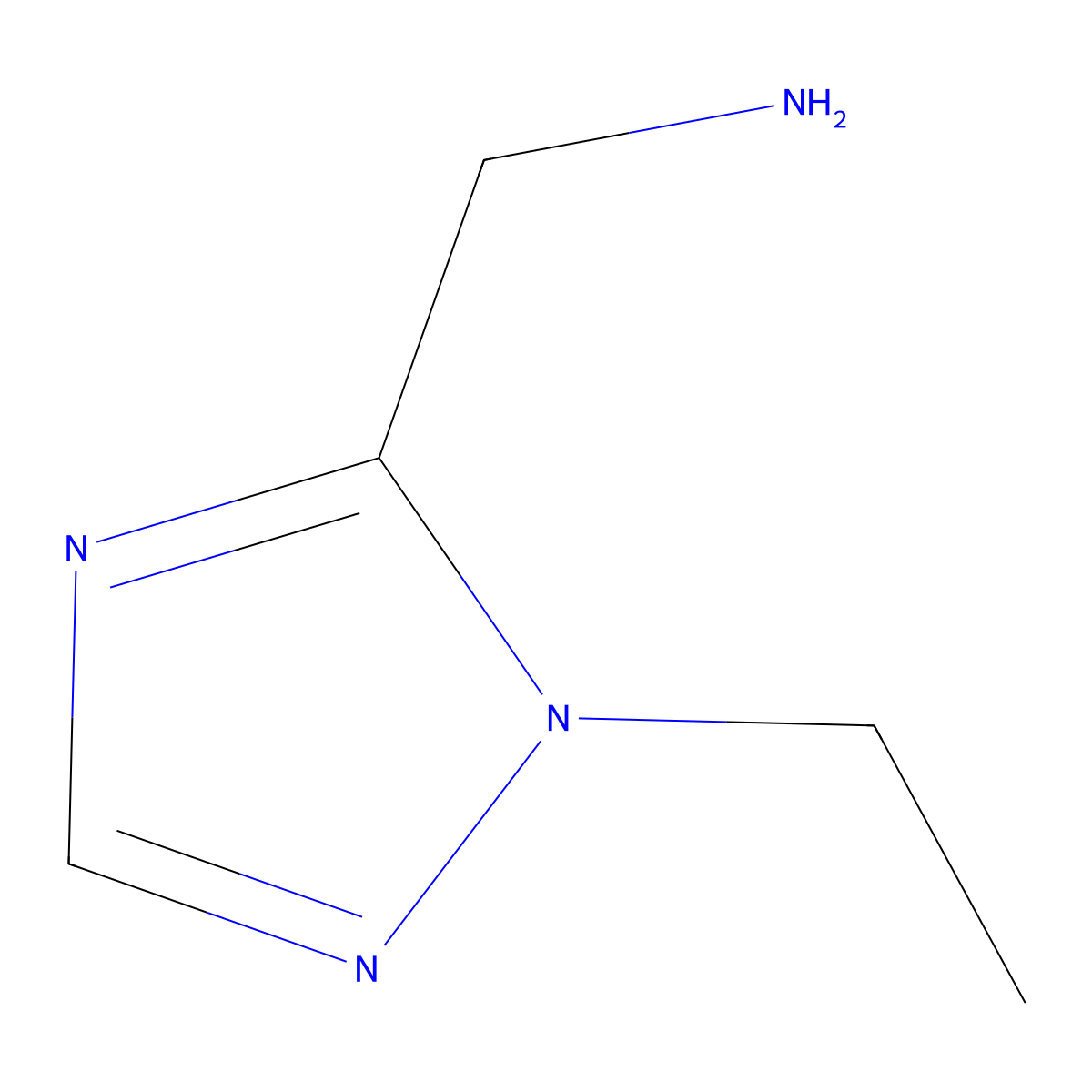 (1-ethyl-1H-1,2,4-triazol-5-yl)methanamine molecular structure, CAS 675617-97-7
