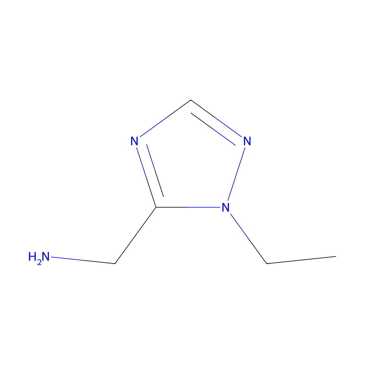 (1-ethyl-1H-1,2,4-triazol-5-yl)methanamine molecular structure, CAS 675617-97-7