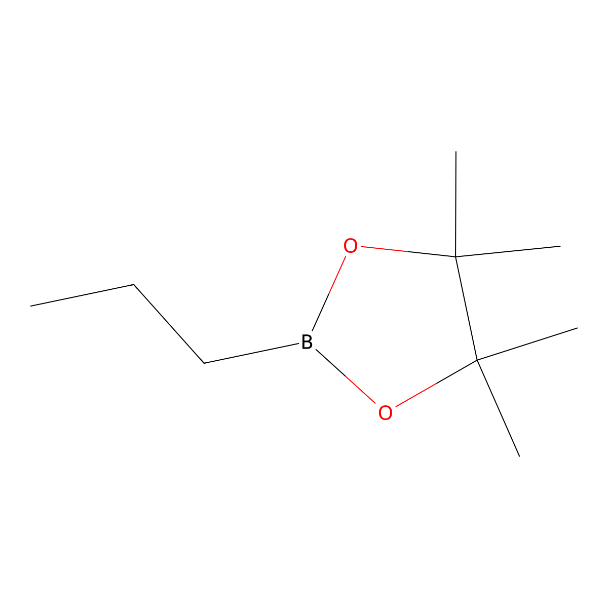 4,4,5,5-Tetramethyl-2-propyl-1,3,2-dioxaborolane molecular structure, CAS 67562-19-0