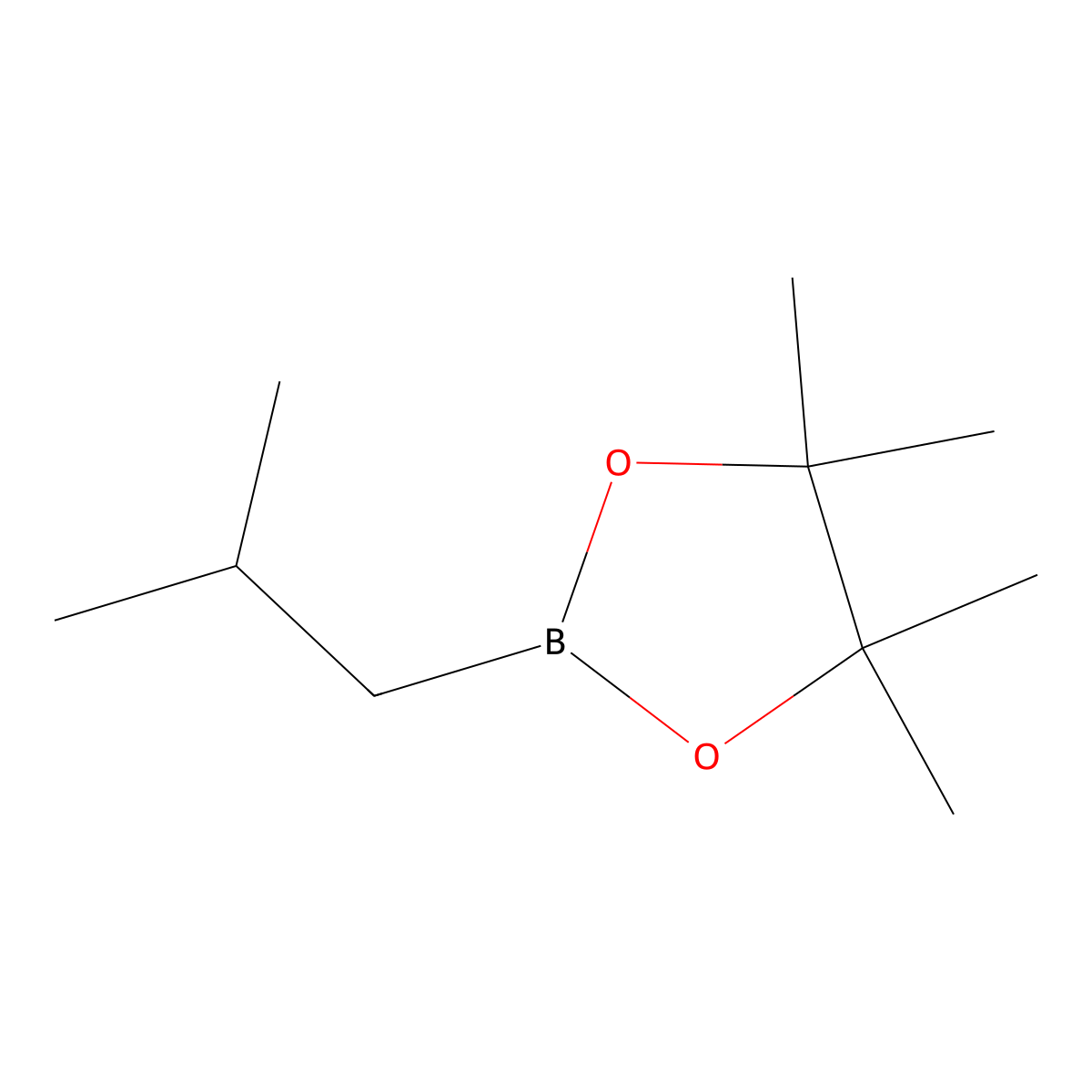 4,4,5,5-Tetramethyl-2-(2-methylpropyl)-1,3,2-dioxaborolane molecular structure, CAS 67562-20-3