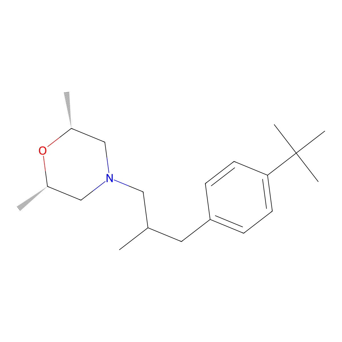 Fenpropimorph molecular structure, CAS 67564-91-4