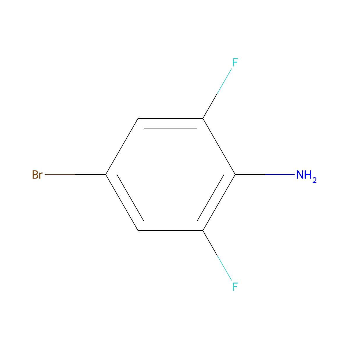 4-Bromo-2,6-difluoroaniline molecular structure, CAS 67567-26-4
