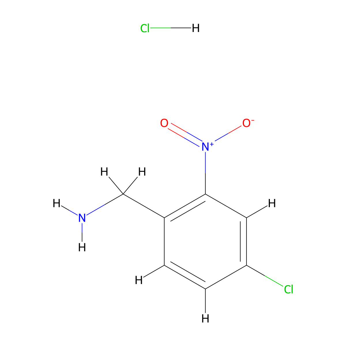 4-Chloro-2-nitrobenzylamine hydrochloride molecular structure, CAS 67567-37-7
