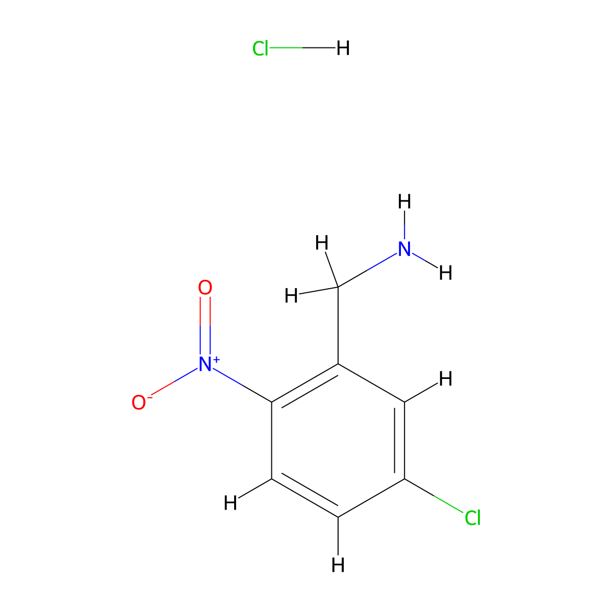 (5-Chloro-2-nitrophenyl)methanamine hydrochloride molecular structure, CAS 67567-38-8