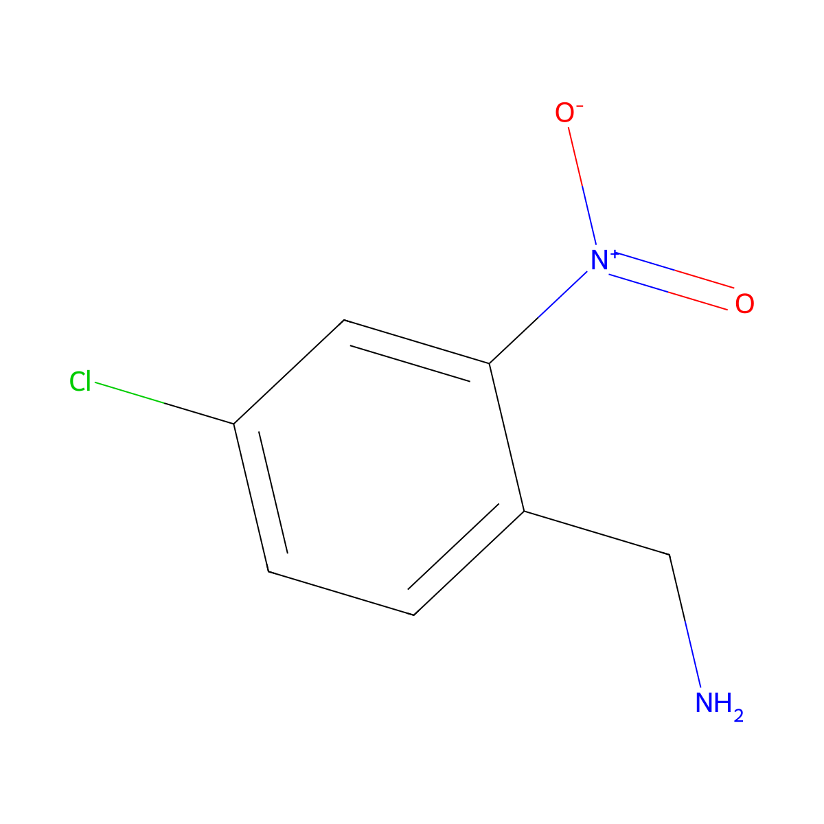 (4-Chloro-2-nitrophenyl)methanamine molecular structure, CAS 67567-43-5