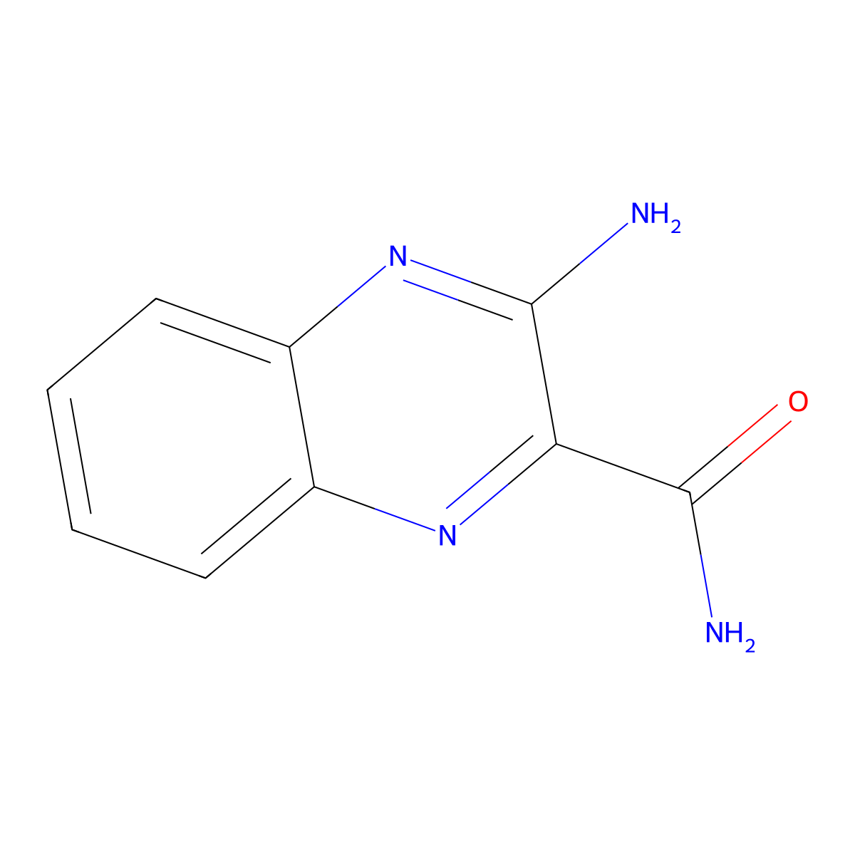 3-Aminoquinoxaline-2-carboxamide molecular structure, CAS 67568-30-3