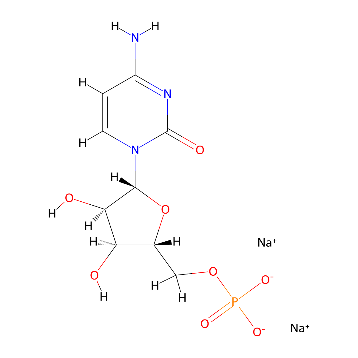Disodium 5'-cytidylate molecular structure, CAS 6757-06-8