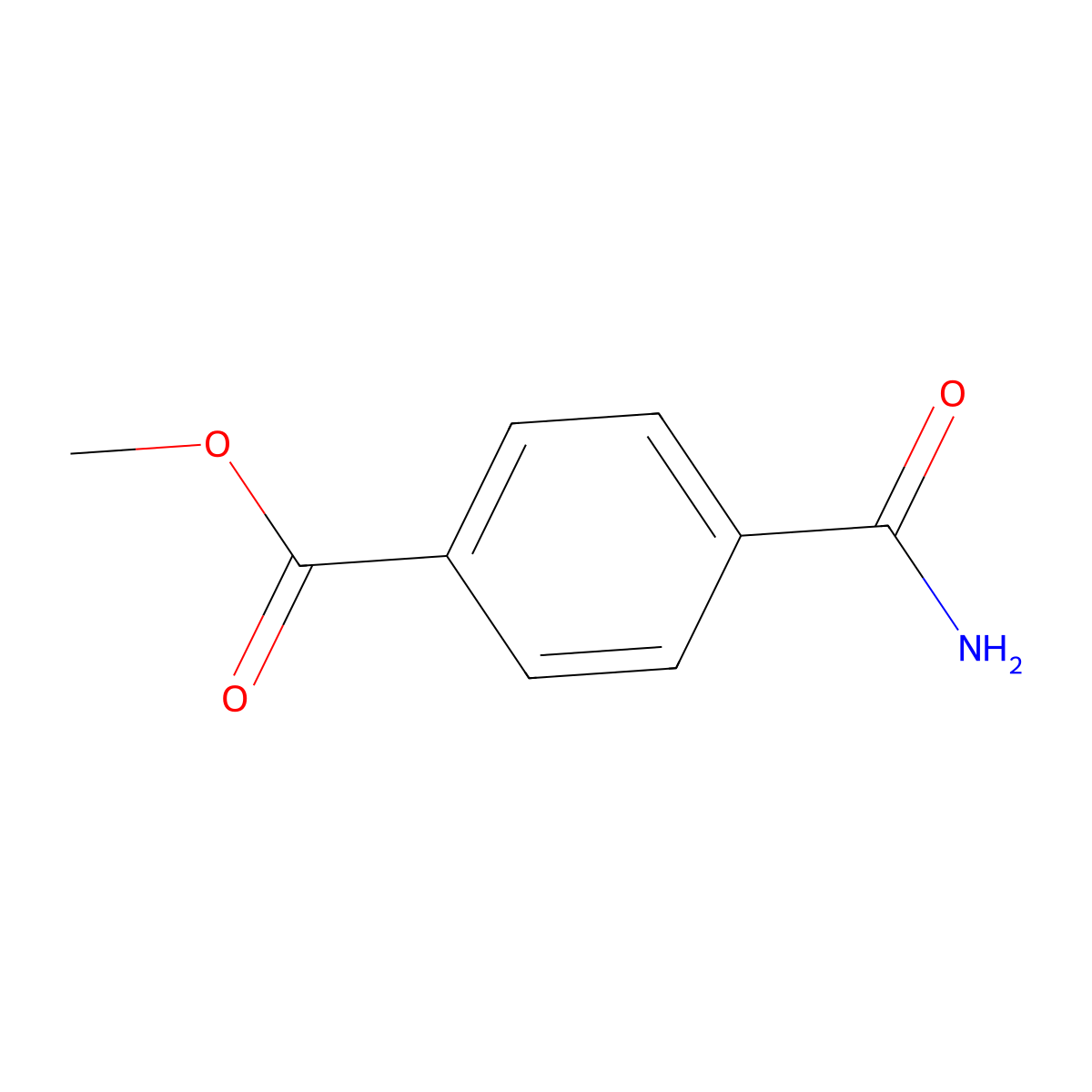 Methyl 4-carbamoylbenzoate molecular structure, CAS 6757-31-9
