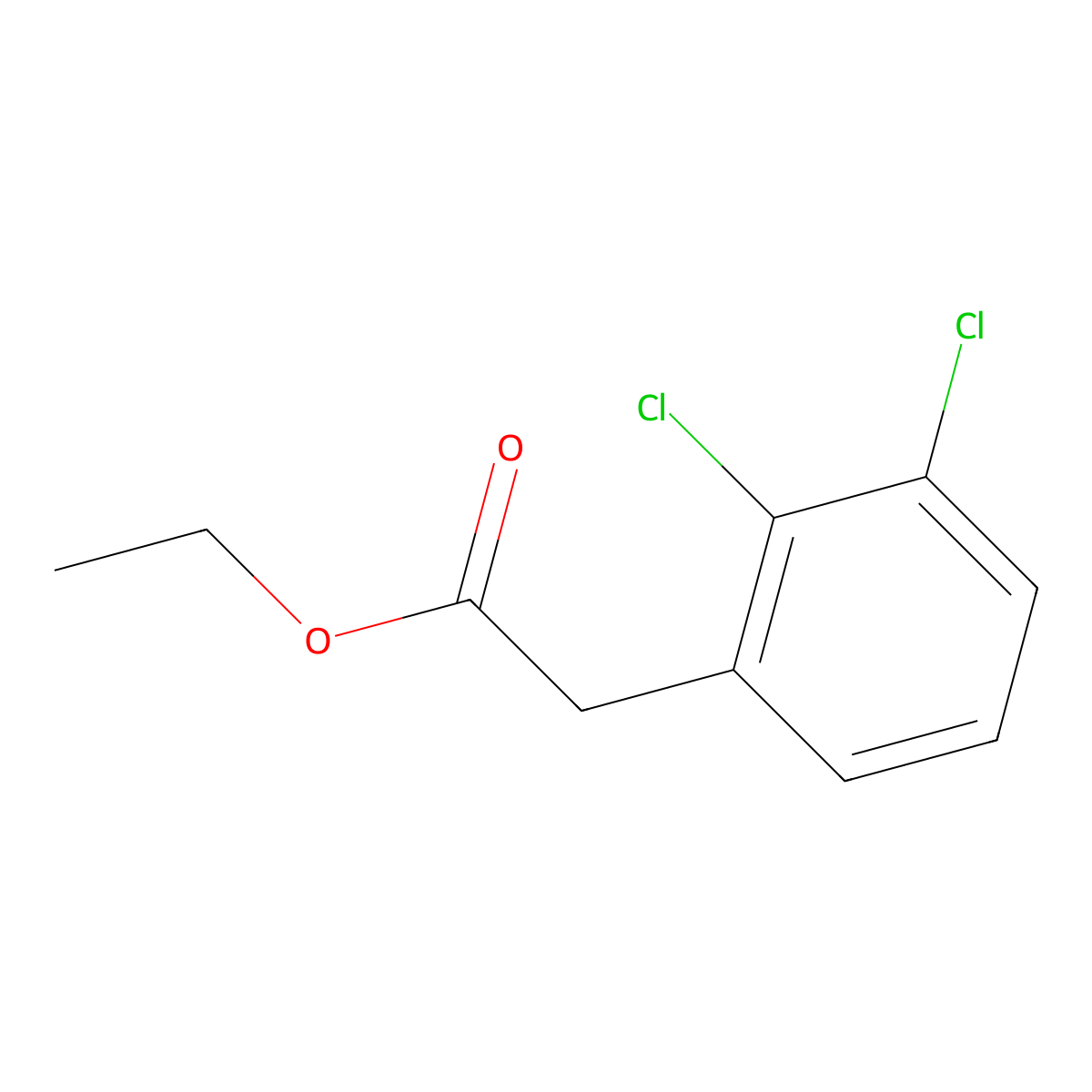Ethyl 2-(2,3-dichlorophenyl)acetate molecular structure, CAS 6757-36-4