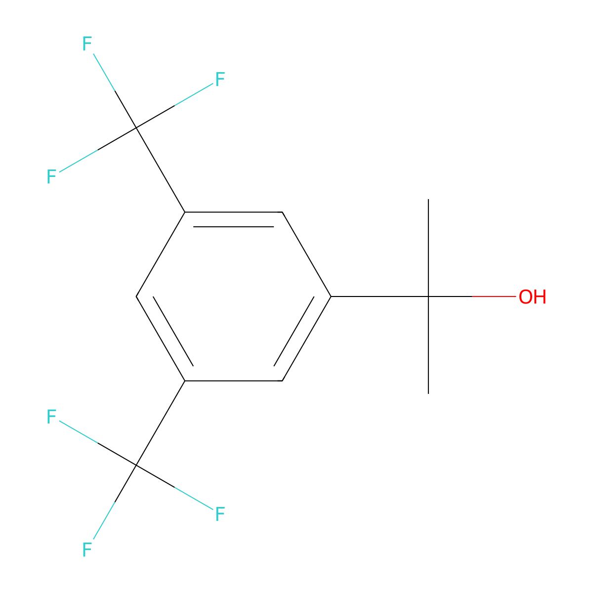 2-(3,5-Bis(trifluoromethyl)phenyl)propan-2-ol molecular structure, CAS 67570-38-1