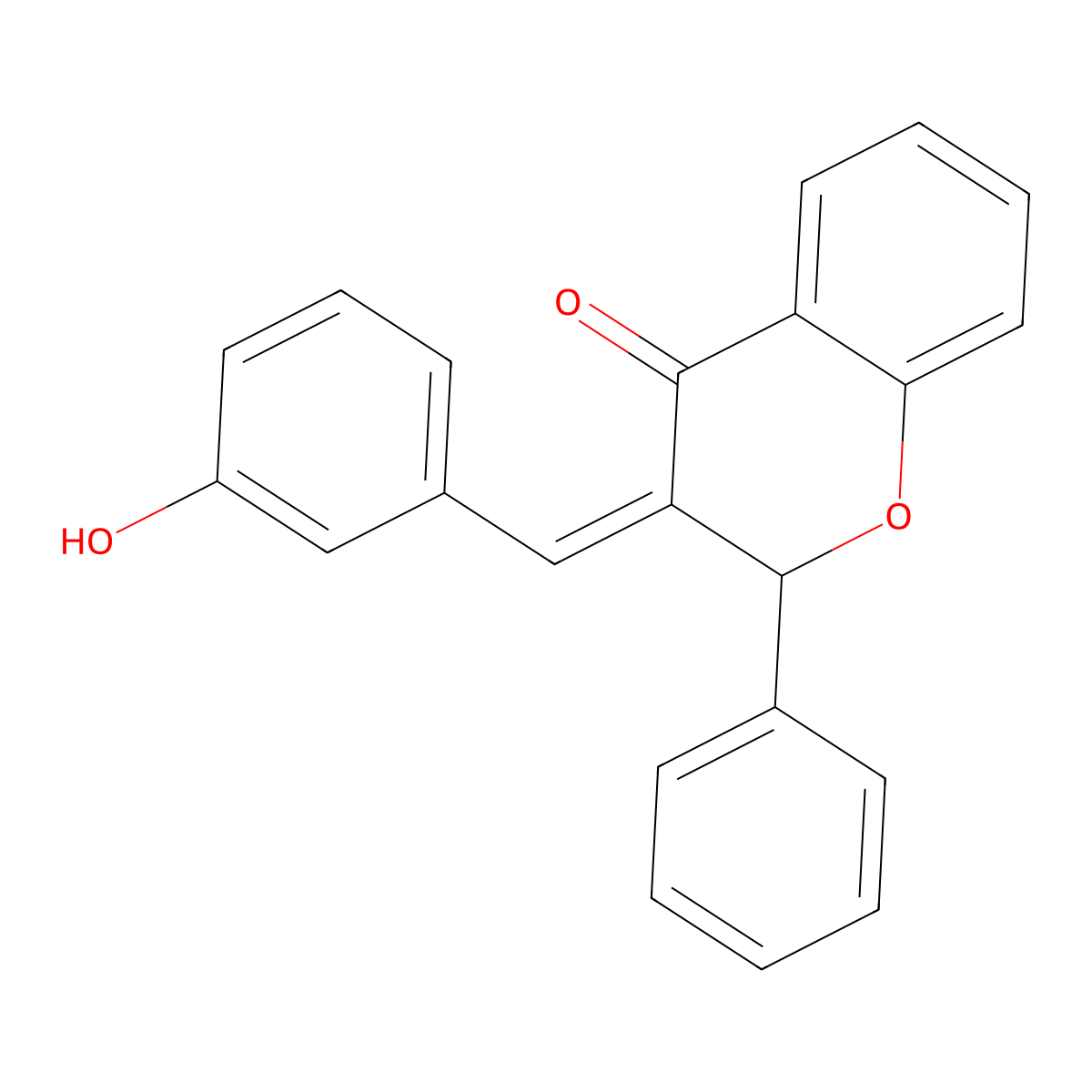 2,3-Dihydro-3-(3-hydroxybenzylidene)flavone molecular structure, CAS 67570-40-5