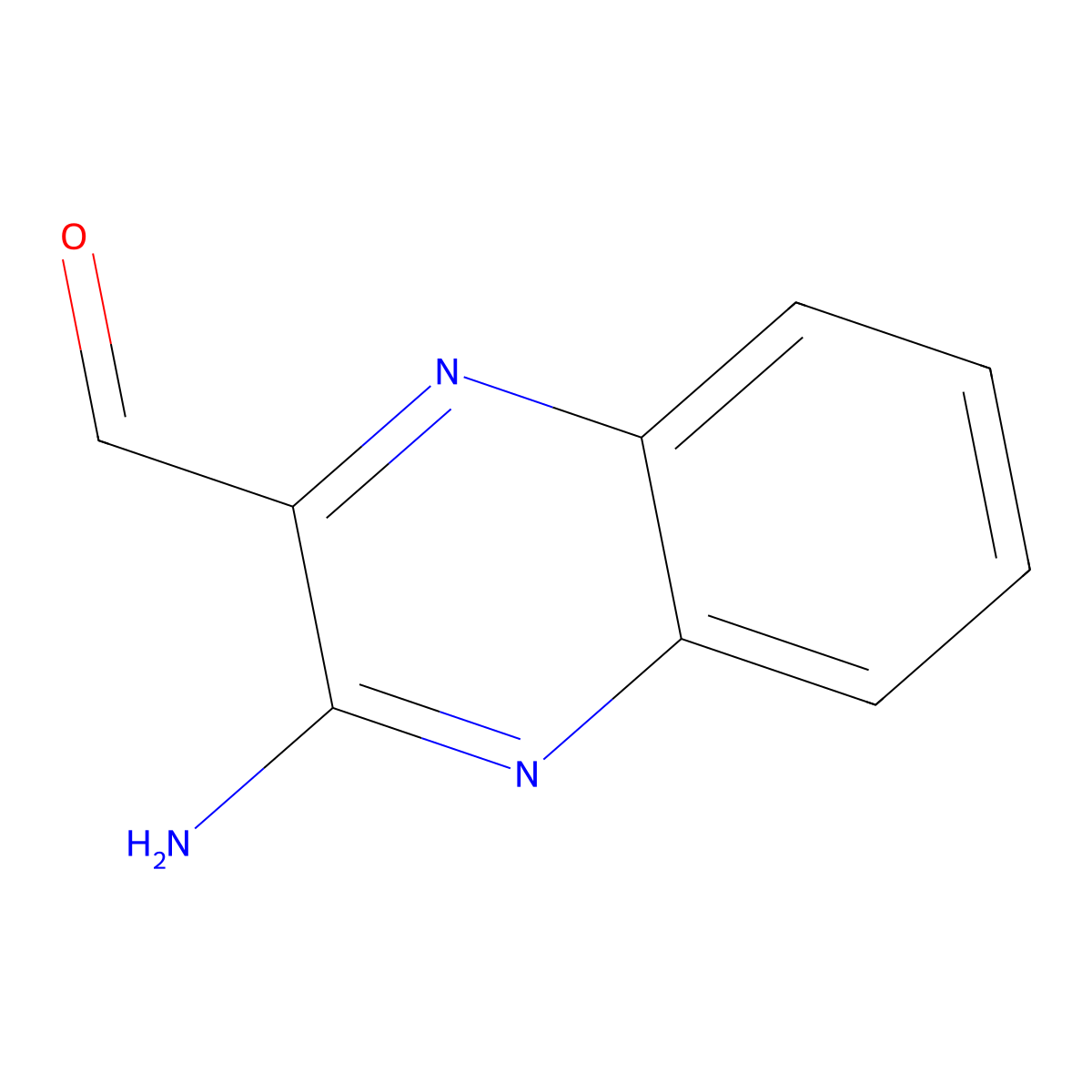 3-Aminoquinoxaline-2-carbaldehyde molecular structure, CAS 67570-54-1