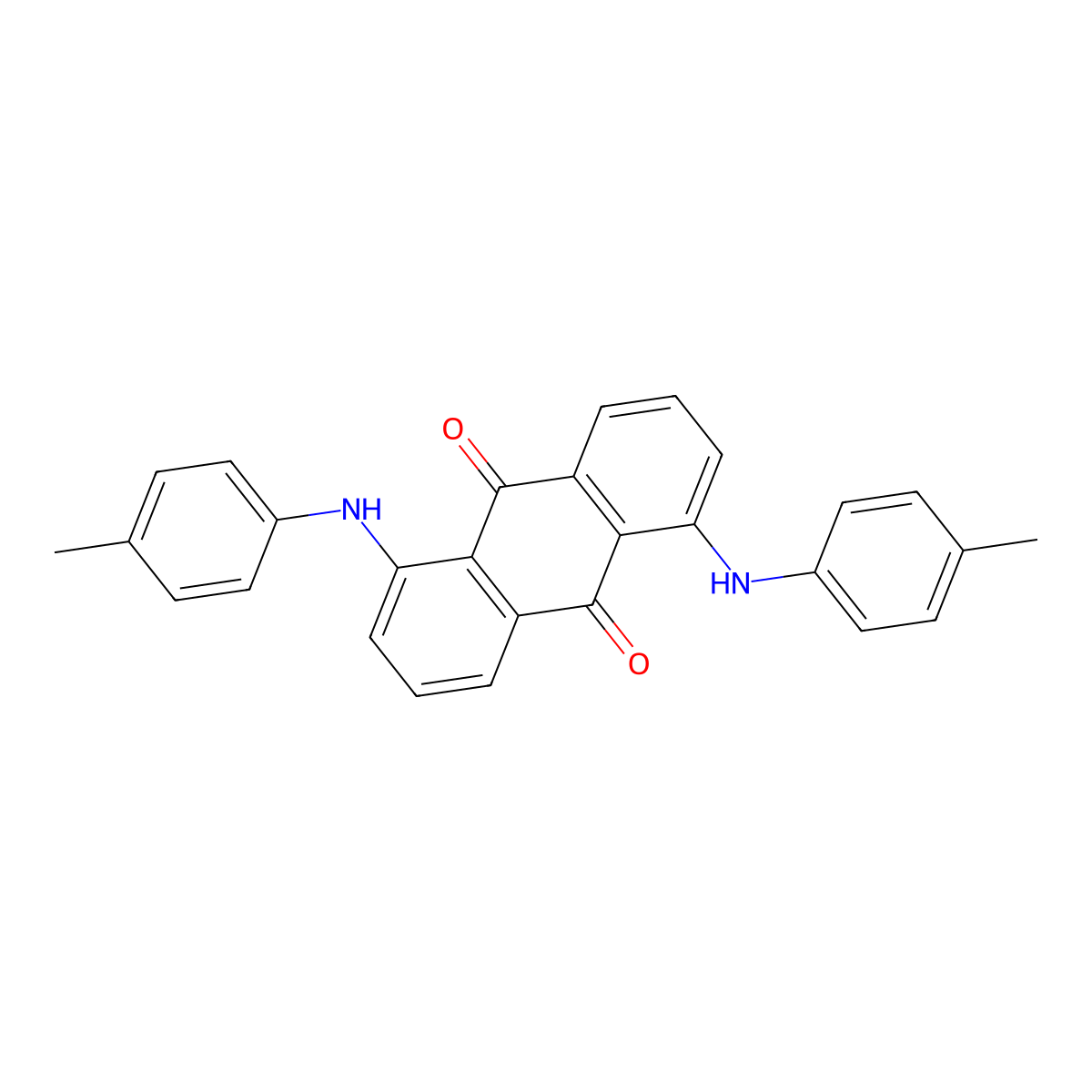 1,5-Di-p-toluidinoanthraquinone molecular structure, CAS 67577-84-8