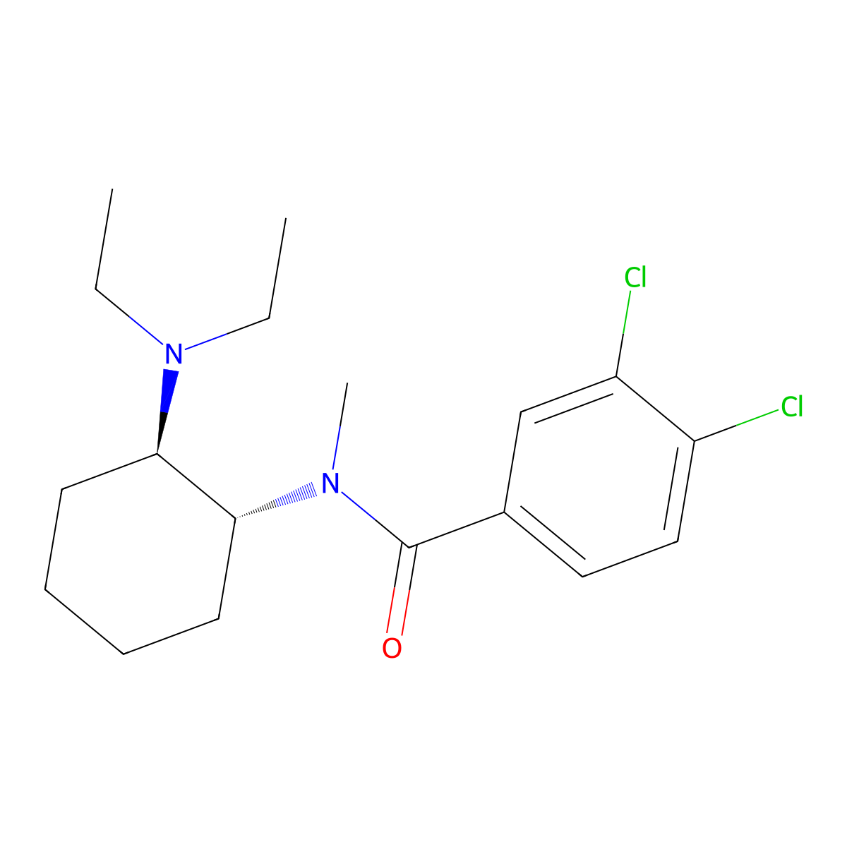 3,4-dichloro-N-[(1r,2r)-2-(diethylamino)cyclohexyl]-N-methylbenzamide molecular structure, CAS 67579-76-4