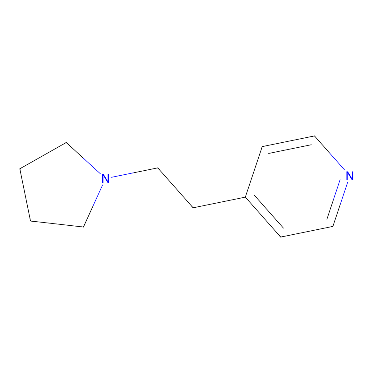 4-(2-Pyrrolidinoethyl)pyridine molecular structure, CAS 67580-65-8