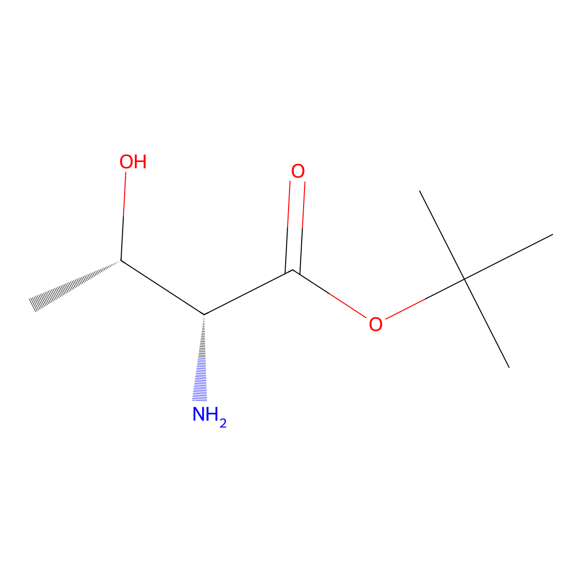 tert-butyl (2R,3S)-2-amino-3-hydroxybutanoate molecular structure, CAS 67580-85-2