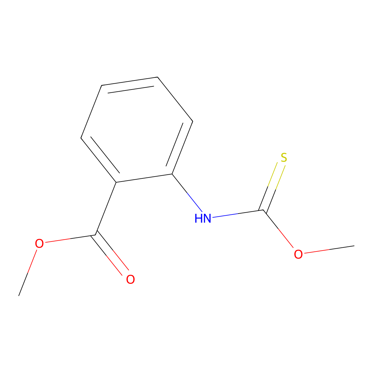 Methyl 2-(methoxycarbothioylamino)benzoate molecular structure, CAS 675819-71-3